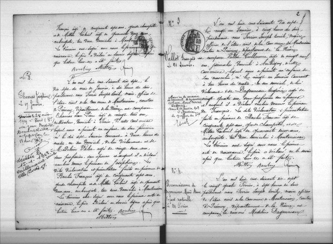 Montenoison : actes d'état civil.