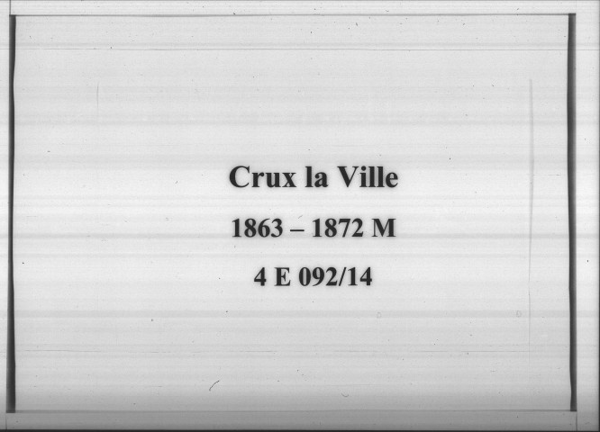 Crux-la-Ville : actes d'état civil (mariages).