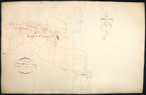 Saint-Péreuse, cadastre ancien : plan parcellaire de la section B dite du Bourg, feuille 2, développement