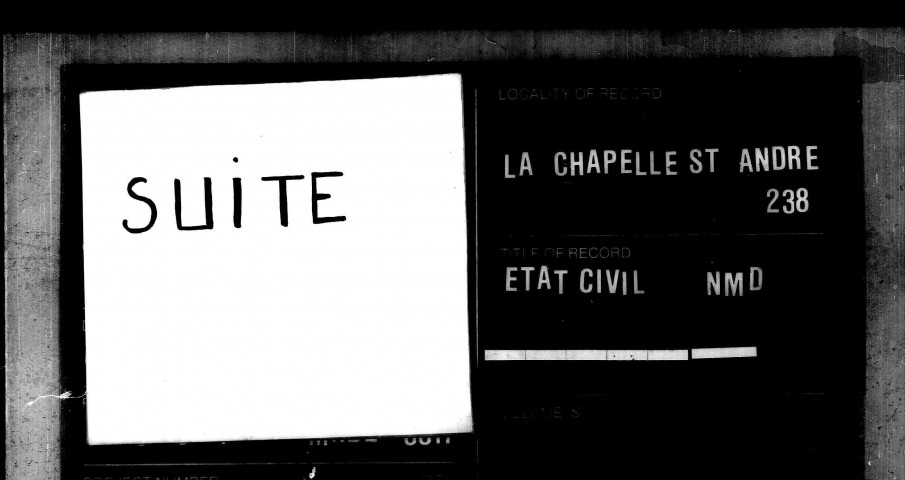 La Chapelle-Saint-Andre : actes d'état civil.