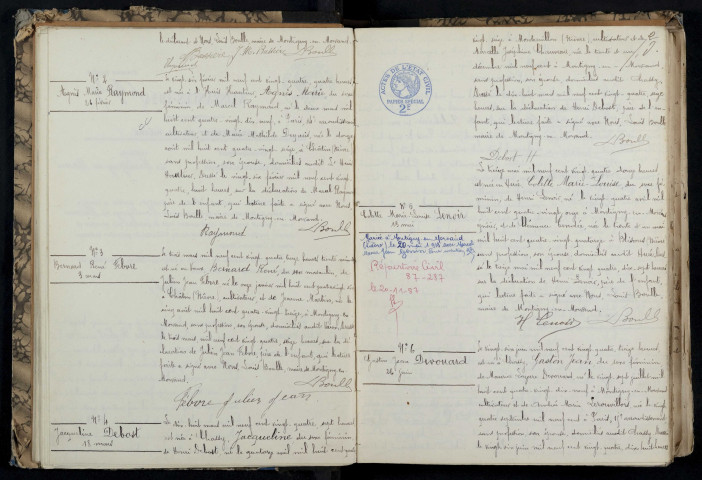 Montigny-en-Morvan : actes d'état civil.