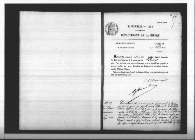 Glux-en-Glenne : actes d'état civil.