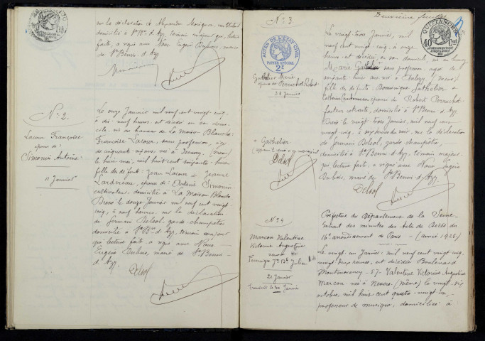 Saint-Benin-d'Azy : actes d'état civil (décès).