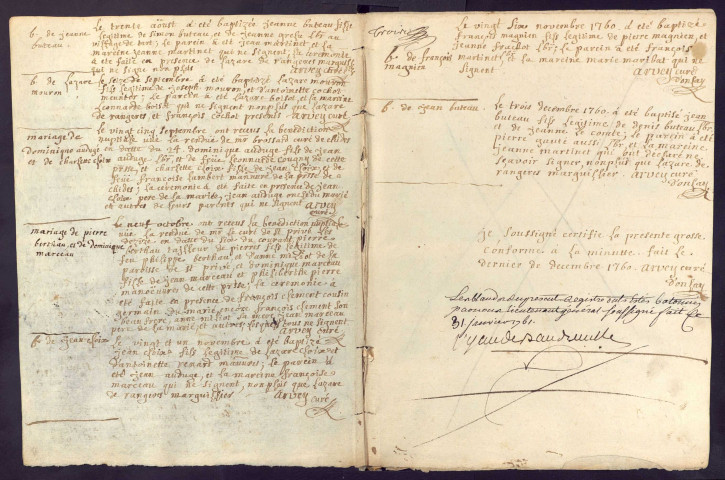 Onlay : registres paroissiaux.