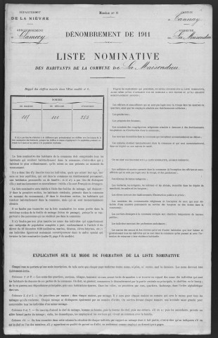 La Maison-Dieu : recensement de 1911