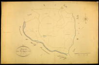 Mouron-sur-Yonne, cadastre ancien : plan parcellaire de la section A dite de Thaveneau, feuille 3