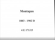 Montapas : actes d'état civil (décès).