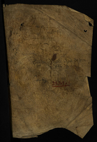 Terrier incomplet d'Imphy, rédigé par Louis de France, notaire royal au bailliage de Saint-Pierre-le-Moûtier, pour Louis d'Ancienville, chevalier de l'ordre du roi, baron de Révillon, et Françoise de La Platière, son épouse, seigneur et dame des Bordes, de Frasnay-les-Chanoines, Ourouër, Montigny-aux-Amognes, Saint-Firmin de Bussy et Troisaigues (Traizaigle) en Nivernais et d'Imphy en Bourbonnais.