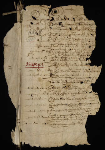 Terrier incomplet de la seigneurie de Prye : actes passés devant Petit, notaire royal.