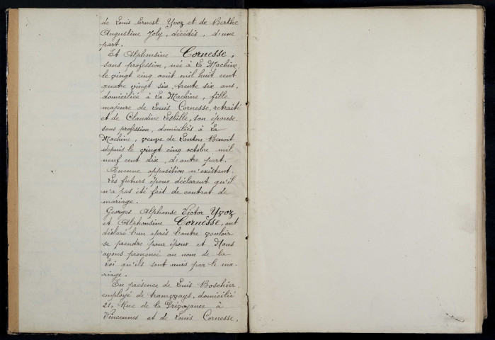 La Machine : actes d'état civil (mariages).