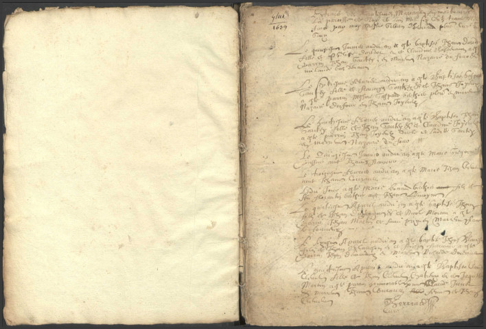 Glux-en-Glenne : registres paroissiaux.