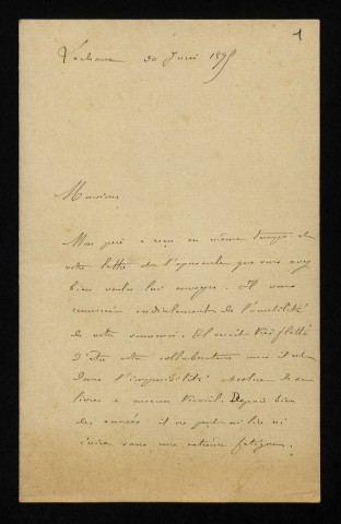 CHAMBURE (Henry Pelletier de) (1835-1907) : 3 lettres.