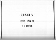 Cizely : actes d'état civil (mariages).