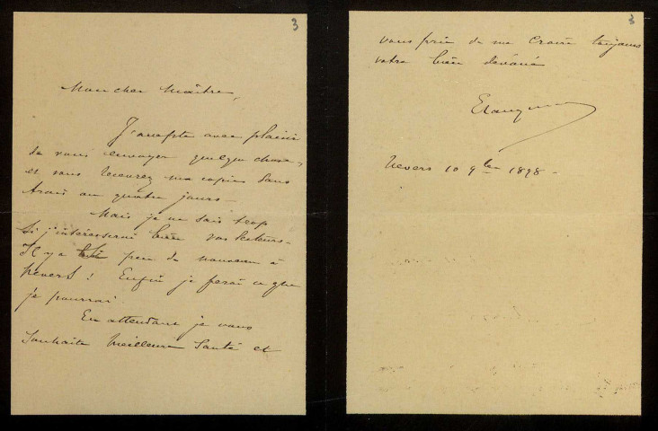LANGERON (Eugène), employé de préfecture à Nevers, poète et publiciste (1866-1922) : 36 lettres.
