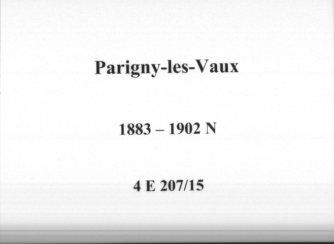 Parigny-les-Vaux : actes d'état civil (naissances).