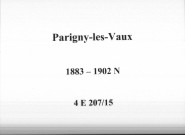 Parigny-les-Vaux : actes d'état civil (naissances).