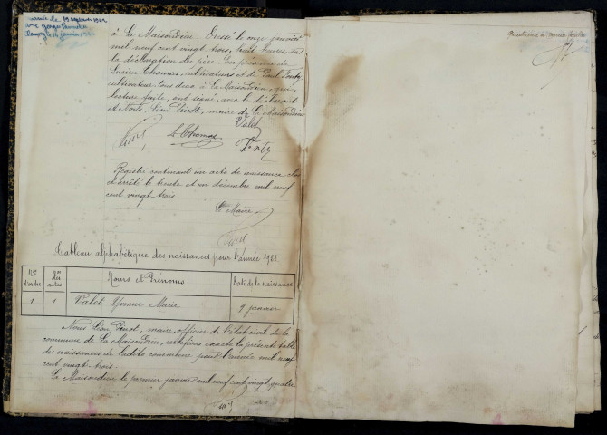 La Maison-Dieu : actes d'état civil.