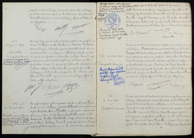 Corbigny : actes d'état civil.