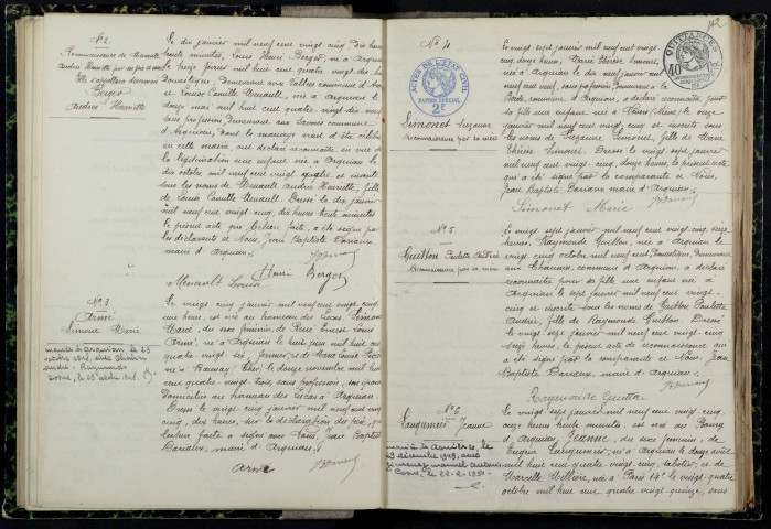 Arquian : actes d'état civil.