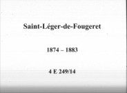 Saint-Leger-de-Fougeret : actes d'état civil.