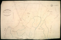 Saint-Péreuse, cadastre ancien : plan parcellaire de la section A dite de la Varenne, feuille 1