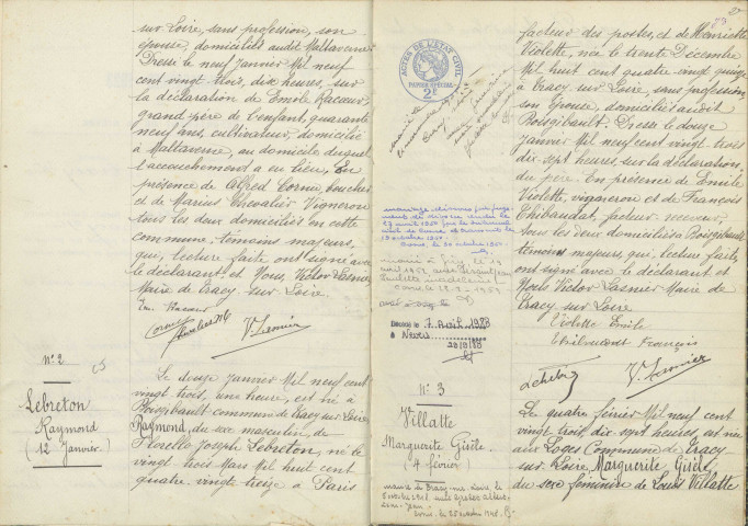 Tracy-sur-Loire : actes d'état civil.