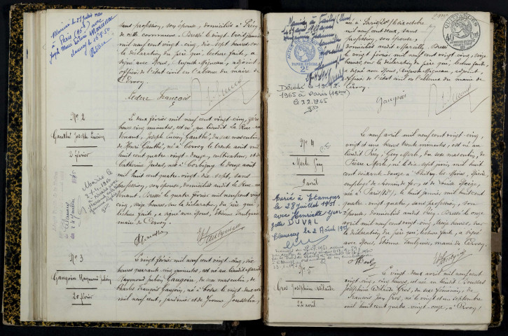 Cervon : actes d'état civil.