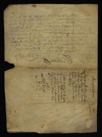 Biens et droits. - Foncier en bois ou buissons à Sichamps, vente par Jacquette de Vaux veuve Bourgoing à de Chery seigneur d'Oulon : copie du contrat du 13 mars 1666.