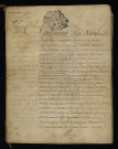Mariage de Louis Antoine Marchangy notaire et procureur de Saint-Saulge et de Françoise Odette Coquille : copie du contrat de mariage du 6 février 1737.