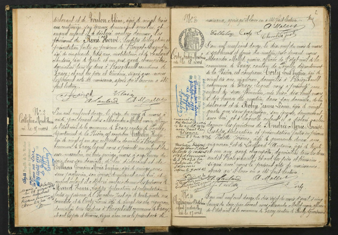 Tracy-sur-Loire : actes d'état civil, table décennale.