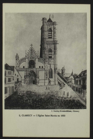 CLAMECY - L’Église Saint-Martin en 1830