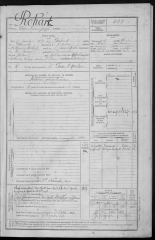Bureau de Nevers, classe 1887 : fiches matricules n° 499 à 995