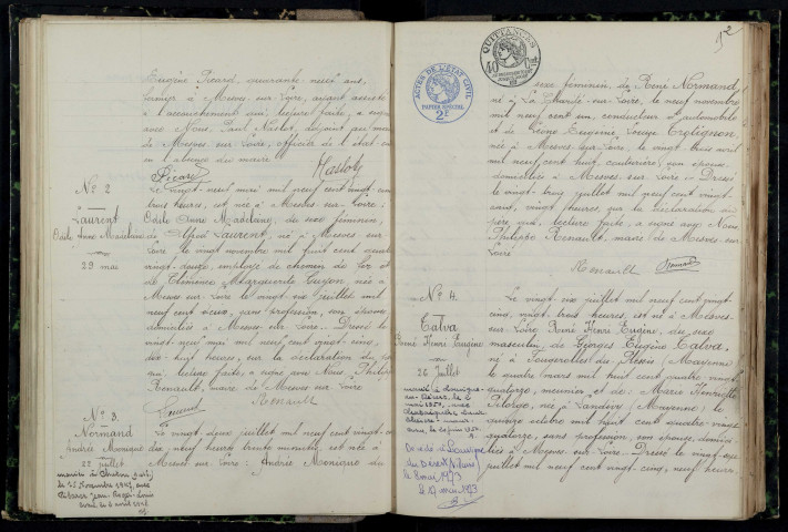 Mesves-sur-Loire : actes d'état civil.