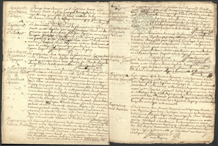 Giry : registres paroissiaux.