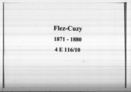 Flez-Cuzy : actes d'état civil.