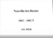 Neuville-les-Decize : actes d'état civil.