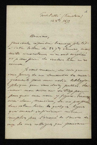 CHATELLIER (Paul du), peintre à Pont-l'Abbé (Finistère) (né en 1833) : 7 lettres.