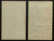 MOULIN (Hippolyte), graveur (1809-1891) : 2 lettres.