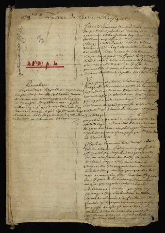 Pièce 4. - Fief d'Azy : extrait du terrier passé devant le notaire Rossignol.