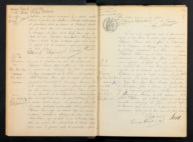 Marigny-sur-Yonne : actes d'état civil.