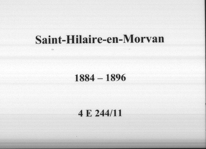 Saint-Hilaire-en-Morvan : actes d'état civil.