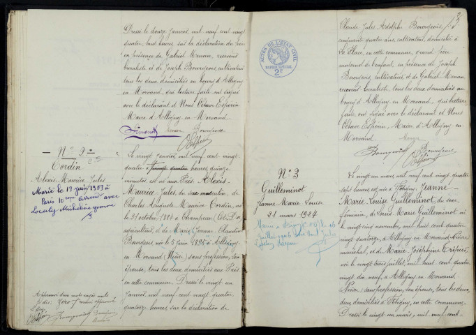 Alligny-en-Morvan : actes d'état civil.