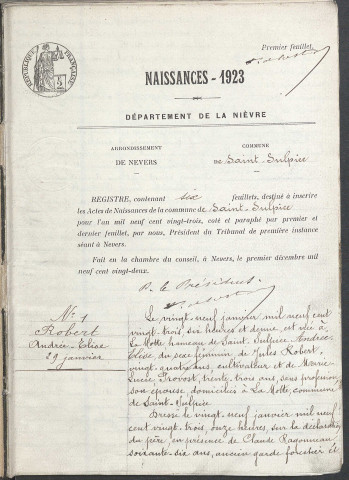 Saint-Sulpice : actes d'état civil.