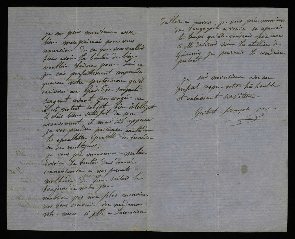 GUIBERT (François), à Urzy (Nièvre) : 3 lettres.