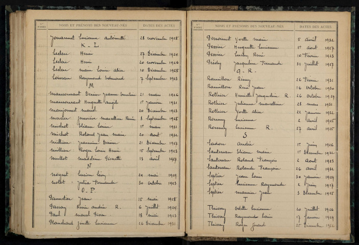 Raveau : table décennale.