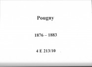 Pougny : actes d'état civil.