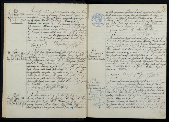 Châtillon-en-Bazois : actes d'état civil.