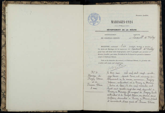 Lavault-de-Frétoy : actes d'état civil.