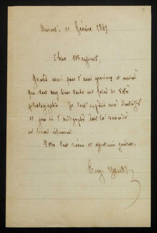 YVERT (Eugène), publiciste à Amiens (né en 1794) : 2 lettres.