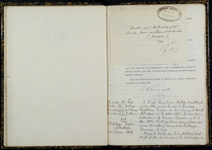 Lys : actes d'état civil.